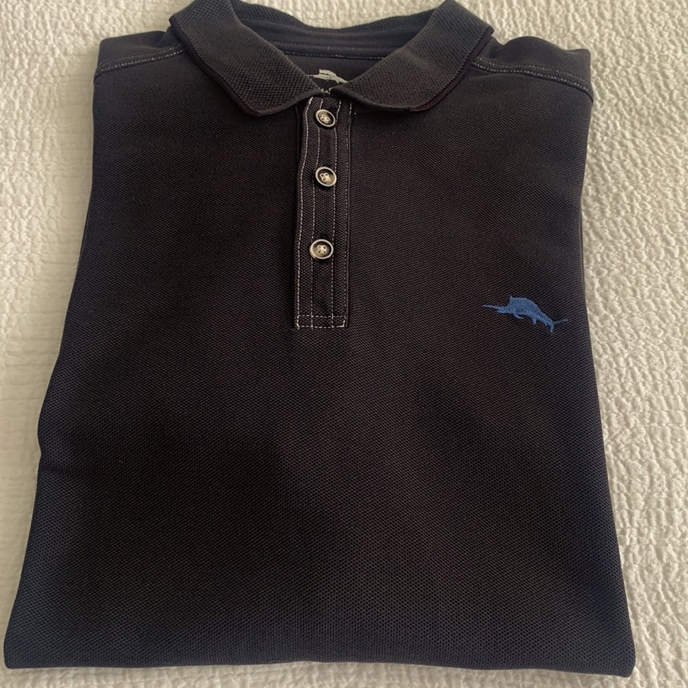 Tommy Bahama men’s polo and Charco, size large